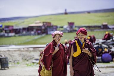 happy tibetans