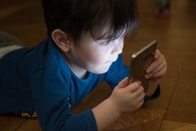 boy with a smartphone
