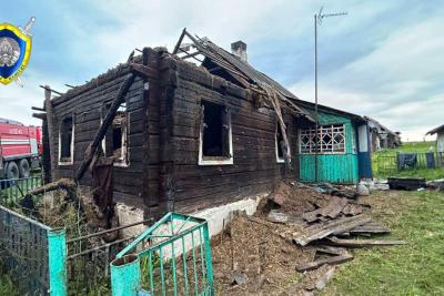 сгоревший дом