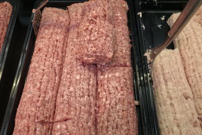 куриный фарш и фарш из говядины