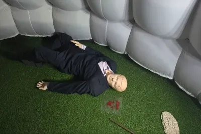 Манекен на полу