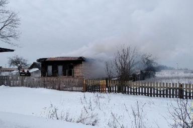 В Узденском районе горело здание фельдшерско-акушерского пункта