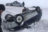 ДТП под Горками: авто вылетел с дороги и перевернулся 