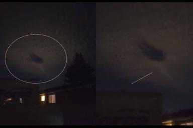 Жители Канады обнаружили облако, похожее на НЛО