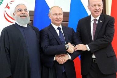 На встрече Путина с лидерами Турции и Ирана случился конфуз