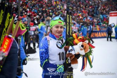 Белоруска Ирина Кривко выиграла бронзовую медаль на ЧЕ по биатлону в Раубичах