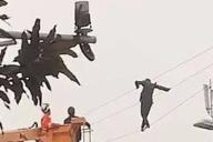 Пьяный мужчина три часа ходил по высоковольтным проводам