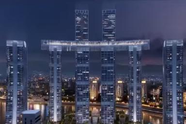 В Китае завершается строительство горизонтального небоскреба