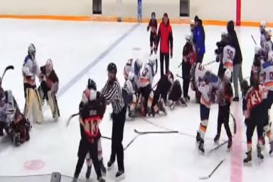 В Минске юные хоккеисты устроили массовую драку на льду