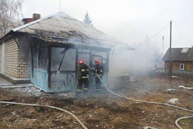 В Жлобинском районе горела пристройка отделения почты