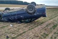 Бесправник на чужой машине перевернулся в Свислочском районе