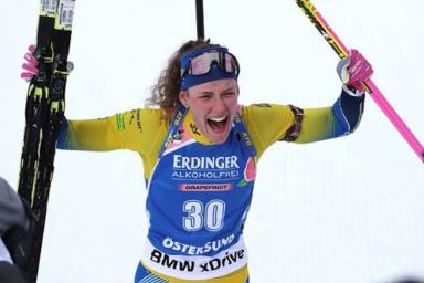 Шведка Эберг выиграла индивидуальную гонку на ЧМ по биатлону, лучшая из белорусок – 46-я