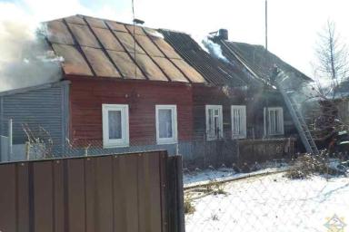 На пожаре под Осиповичами соседи спасли пенсионера