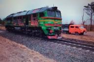 Локомотив загорелся во время движения в Столинском районе