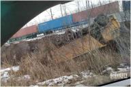 На объездной дороге Речица-ГОБК перевернулся самосвал