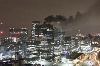 В лондонском небоскребе произошел сильный пожар