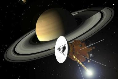 Астрофизики назвали цвет малых спутников в кольцах Сатурна