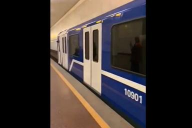 Появилось видео из минского метро с новым поездом