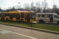  Автобус и маршрутка столкнулись в Минске