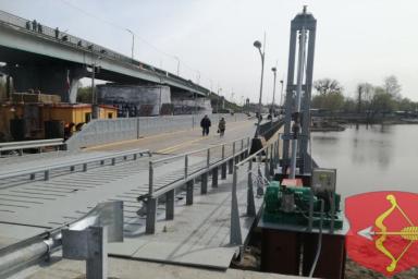 В Пинске открыли движение по наплавному мосту