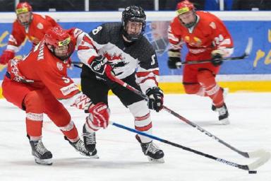 Хоккей. ЧМ. Белорусы сыграли с Канадой 