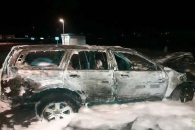 В Толочинском районе на АЗС сгорела машина