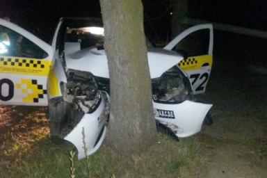 В Могилеве водитель такси влетел в дерево