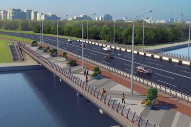 Движение по мосту через Свислочь в Минске полностью открыто