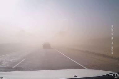 Песчаная буря накрыла Гродно: видимость упала до нуля