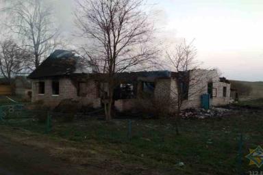 В Поставском районе пенсионер сгорел в собственном доме