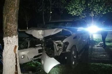В Новолукомле внедорожник врезался в дерево: погибли водитель и пассажирка