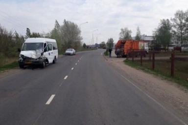 В Бресте МАЗ протаранил маршрутку: есть пострадавшие