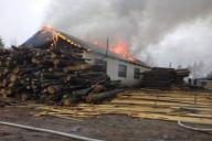 В Гомельском районе горела пилорама