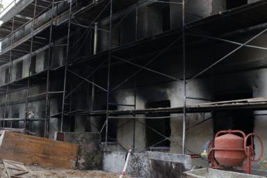 В центре Минска горело реконструируемое здание