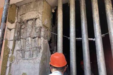 В минской многоэтажке по улице Широкой выявили ещё 10 колонн с дефектами