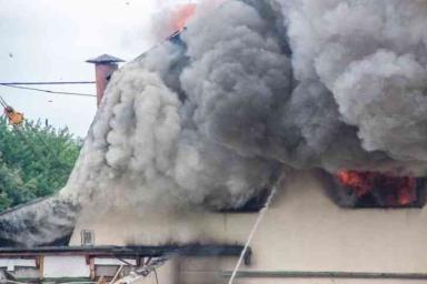 Пожар в Дрогичине: торговый павильон горел