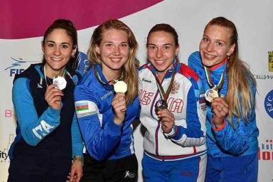 Белоруска Полина Касперович завоевала бронзу на молодежном ЧЕ по фехтованию