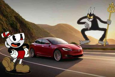 Илон Маск встроил в Tesla свою любимую игру Cuphead 