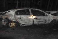 В Бресте 20-летний водитель врезался в столб. Автомобиль сгорел