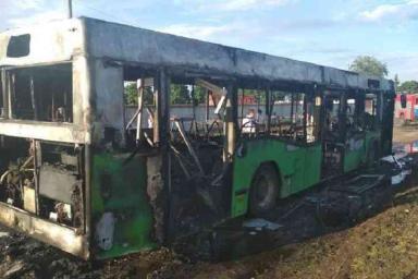 В Осиповичах пассажирский автобус горел