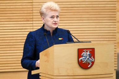 Перед уходом с поста президента Грибаускайте призвала добиваться полного закрытия БелАЭС