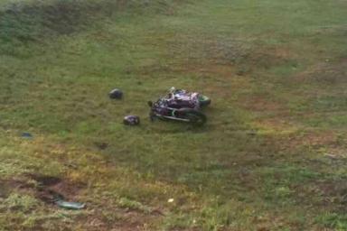 ДТП в Добрушском районе: парочка ехала на мотоцикле за спиртным и влетела в столб. На счету водителя 79 нарушений ПДД
