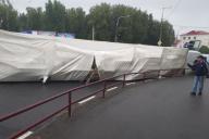 В Витебске рядом с СИЗО перевернулась фура