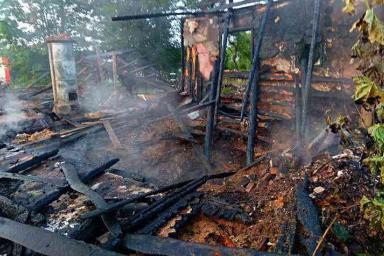 В Поставском районе на пожаре погиб спасатель