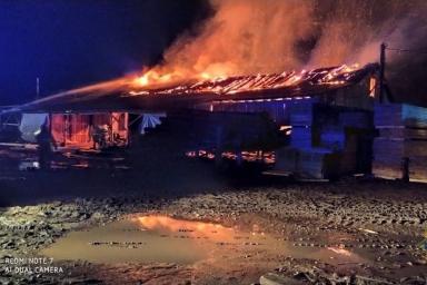 Деревообрабатывающее предприятие горело в Полоцком районе