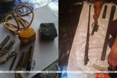 Участковый в Петриковском районе прибыл на семейный скандал, а нашел арсенал оружия