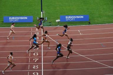Британка Дэрилл Нейта выиграла забег на 100 м в матче легкоатлетов Европы и США в Минске