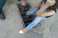 В Мозыре девушка застряла в ливневой канализации