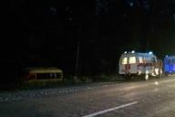 Страшная авария на выезде из Гомеля: легковушка – в кювете, маршрутка – в дереве