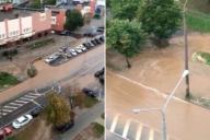 Проспект Газеты «Правда» в Минске залило водой